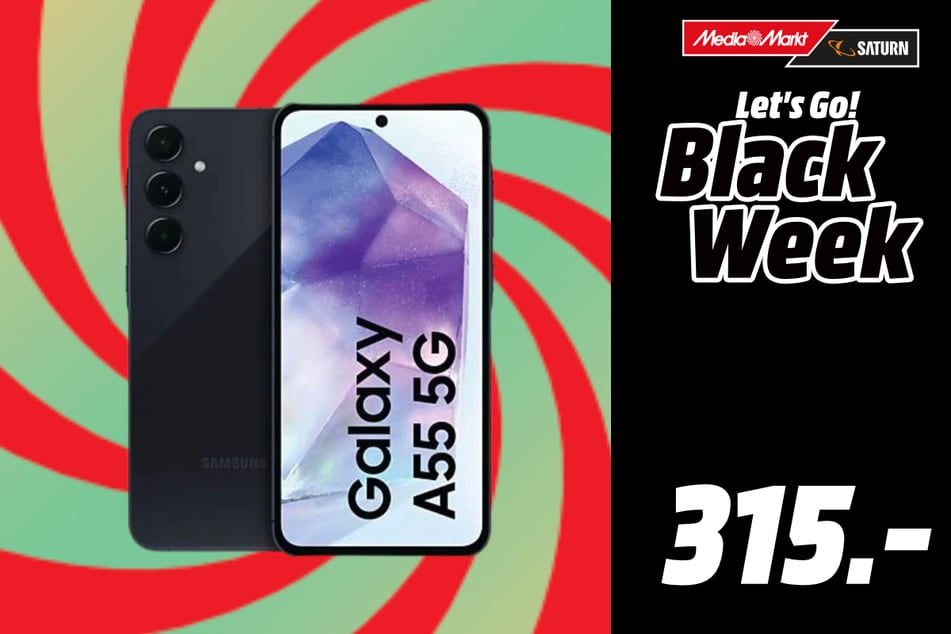 Samsung Galaxy A55 5G für 315 statt 479 Euro.