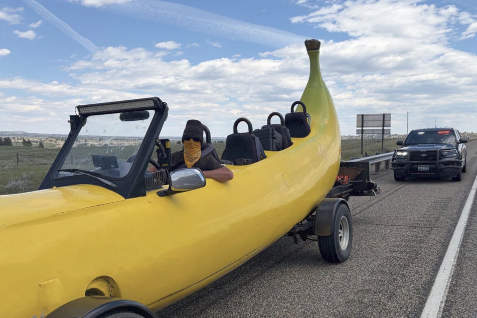 Steve Braithwaite wurde mit seinem Bananen-Fahrzeug schon Dutzende Male von der Polizei angehalten.