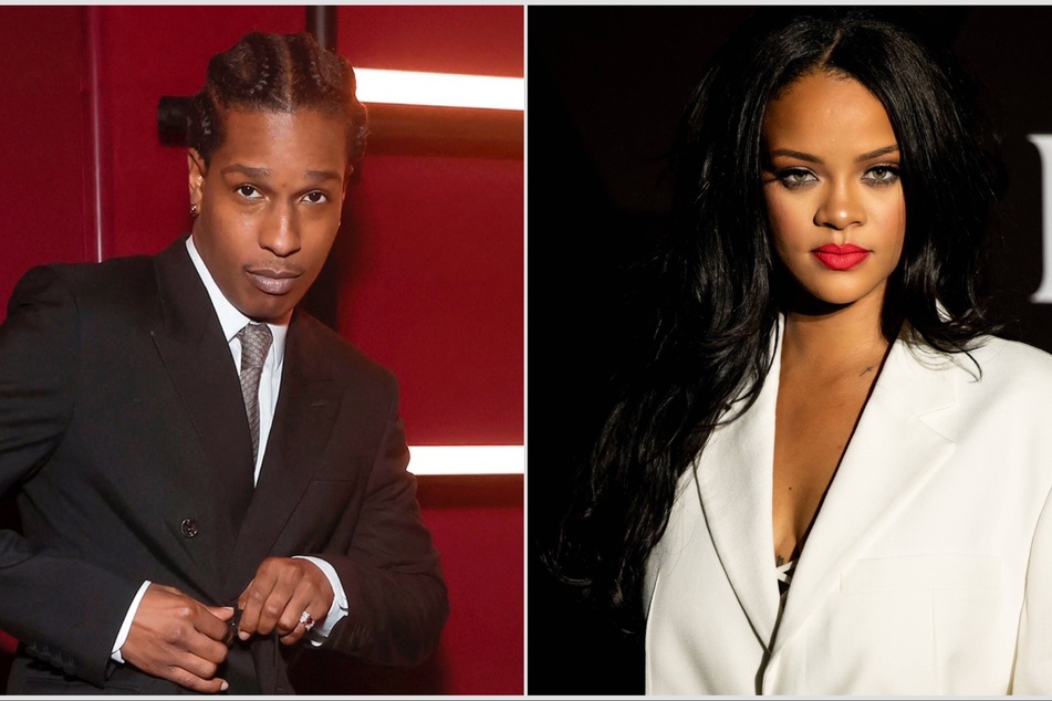 Rihanna is said to be worried about A$AP Rocky's (l) upcoming criminal trial.