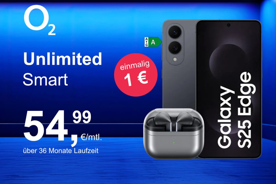 Das Samsung Galaxy S25 Edge mit Buds 3 Pro für einmalig 1 Euro.