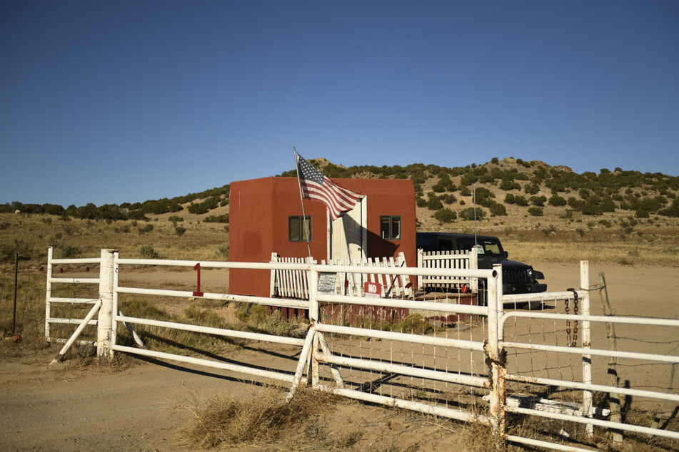 The set of the movie Rust in Santa Fe, New Mexico.