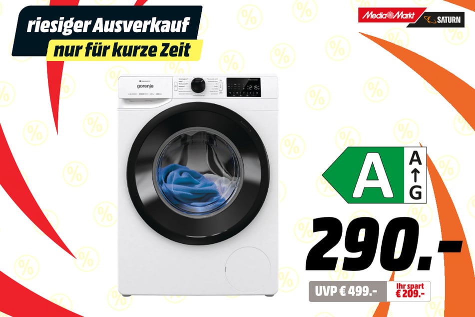Gorenje-Waschmaschine für 290 statt 499 Euro.