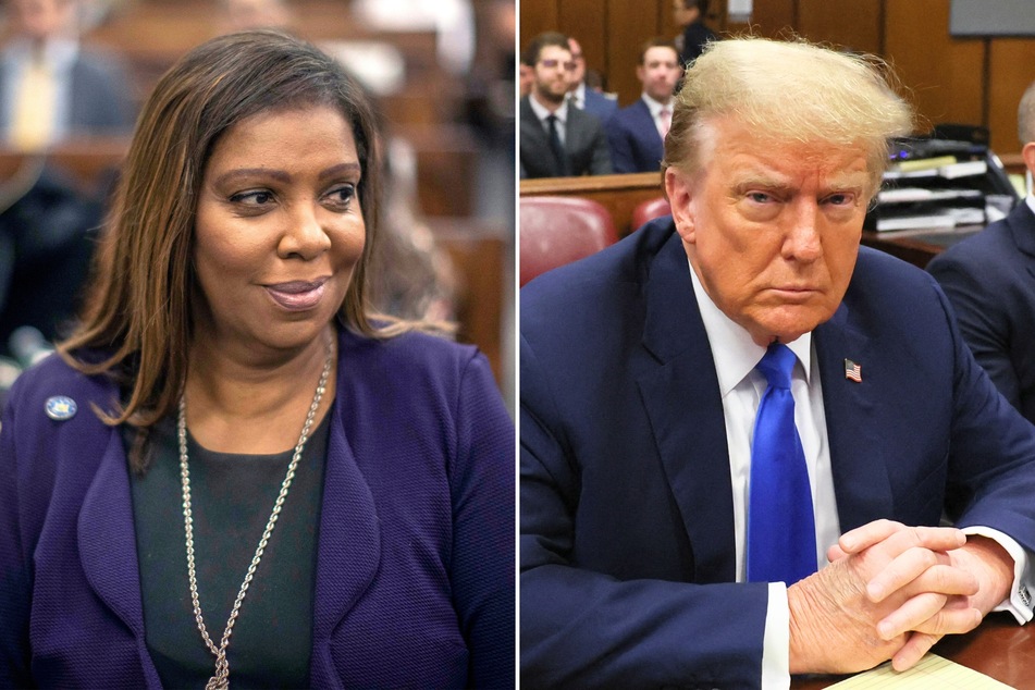 On Monday, New York Attorney General Letitia James (l.) and the judge overseeing Donald Trump's (r.) New York fraud trial came to a decision regarding the recent $175 million bond he posted to appeal the case.