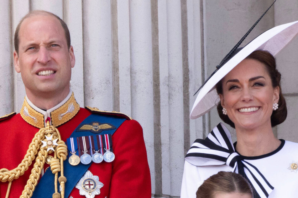 Kate Middleton (r.) made her first public appearance since her cancer announcement at last month's Trooping the Colour.