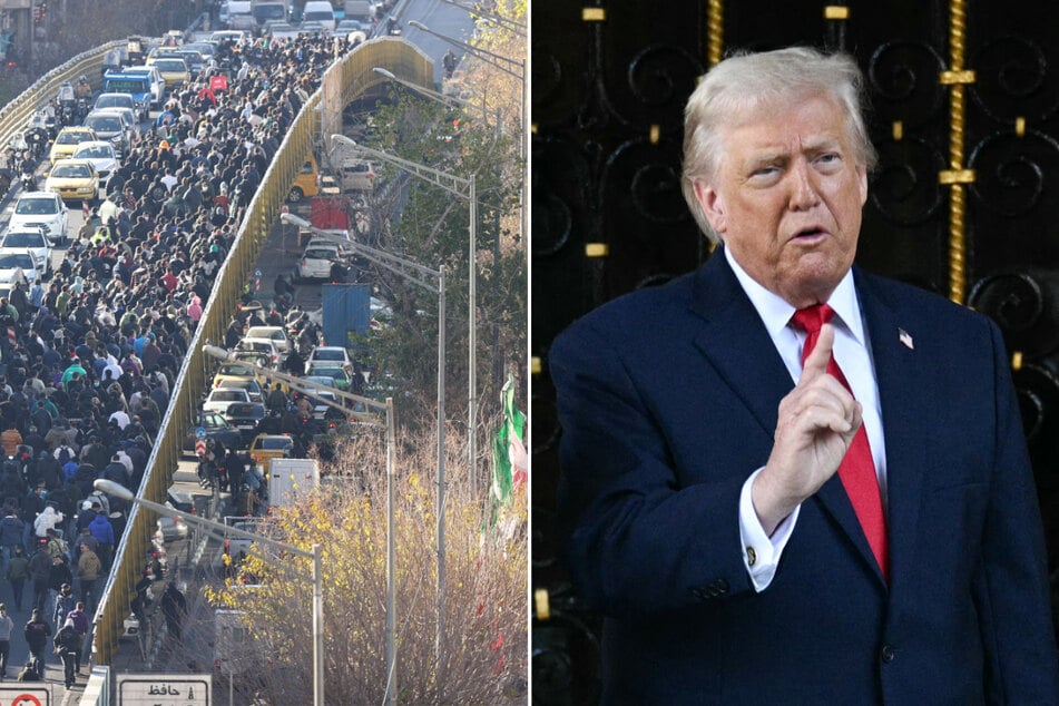 President Donald Trump threatened Iran with direct US military intervention if it "kills peaceful protesters" amid mass demonstrations.