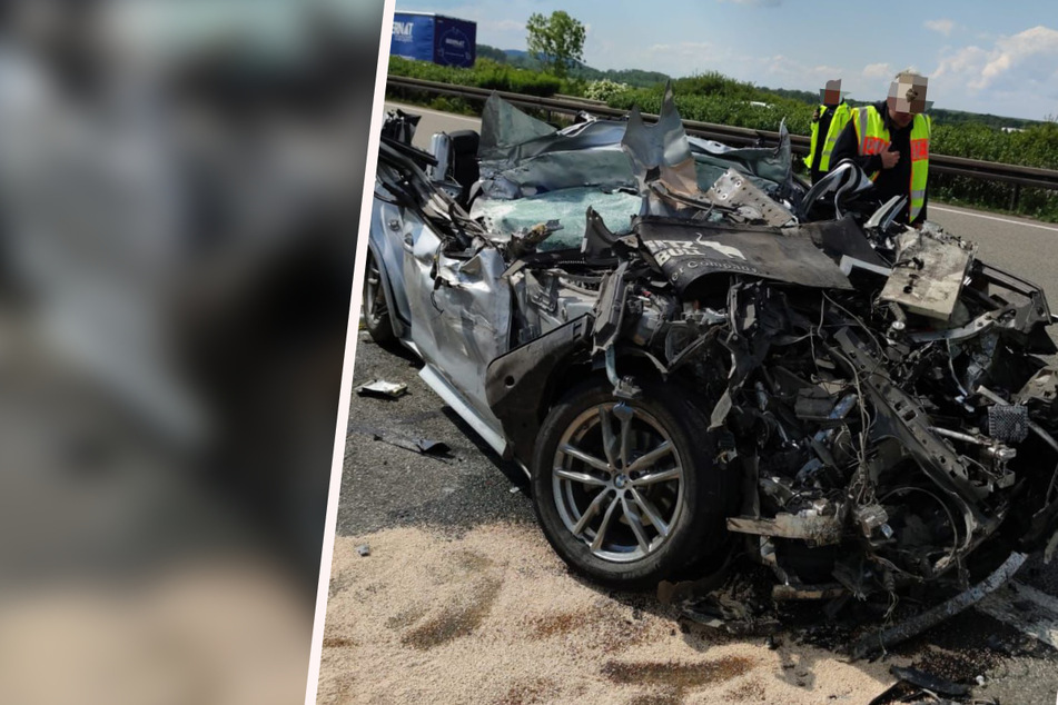 BMW kracht unter Lkw: Eingeklemmter Fahrer wird schwer verletzt