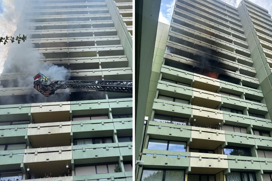 Durch den Tisch-Brand auf einem Balkon eines Hochhauses ist ein Sachschaden von geschätzten 100.000 Euro entstanden.