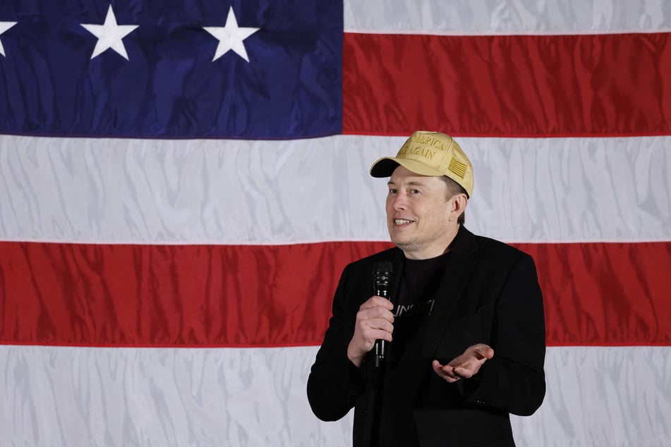 SpaceX and Tesla founder Elon Musk participates in a town hall-style meeting to promote early and absentee voting at Ridley High School on Thursday in Folsom, Pennsylvania.