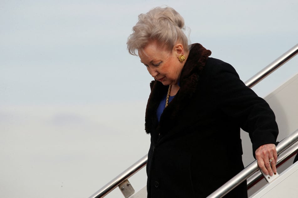 Donald Trump's sister Maryanne Trump Barry aboard a US Air Force jet in 2017.
