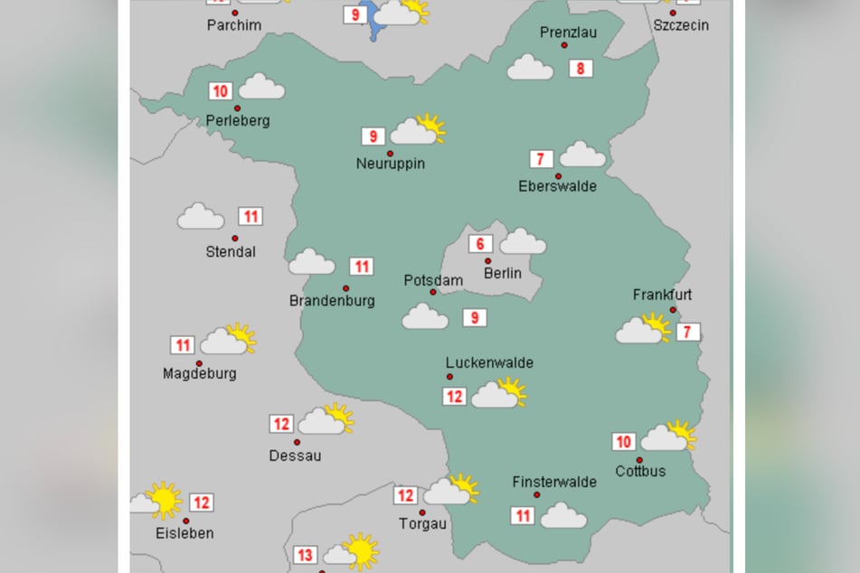 Am Montag werden die Temperaturen in Berlin und Brandenburg erneut zweistellig.