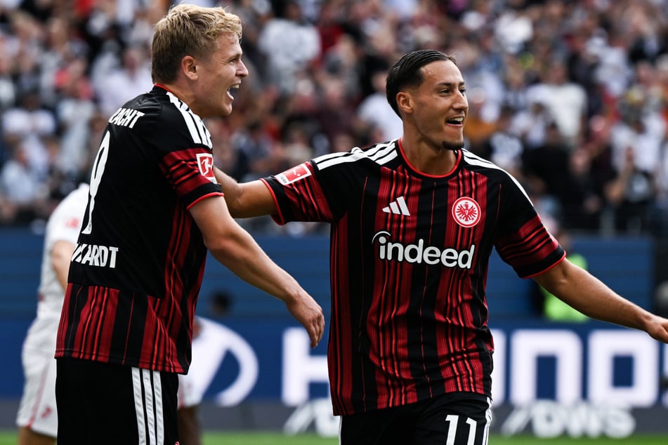 Jonathan Burkardt (26, l.) und Younes Ebnoutalib (23) erzielten gemeinsam in dieser Saison bereits elf Pflichtspieltore.