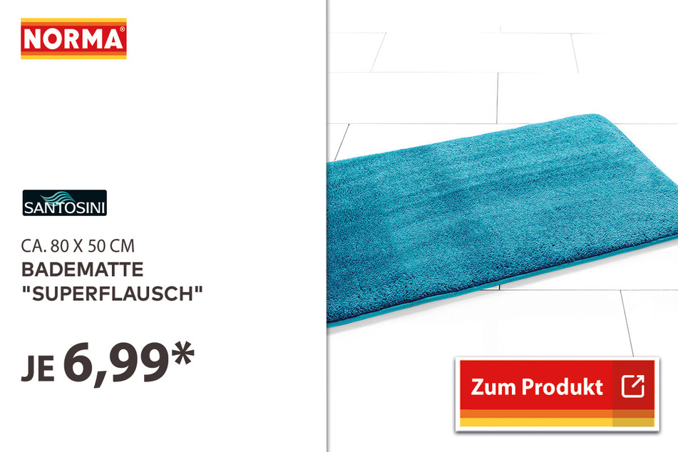 Badematte "Superflausch" für 6,99 Euro
