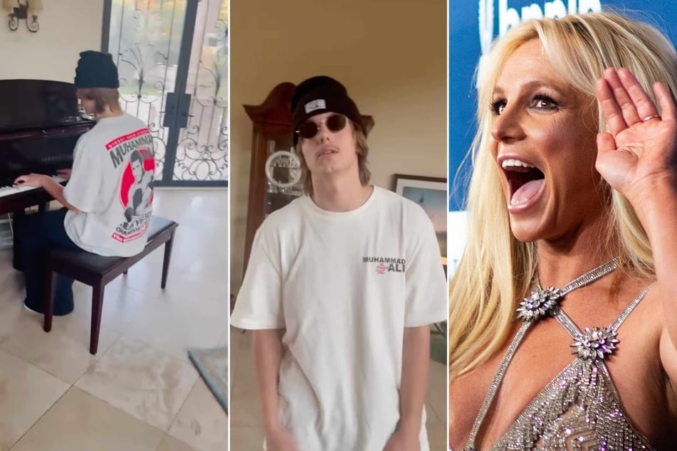 On Tuesday, Britney Spears (r.) posted two videos of her 18-year-old son Jayden to her Insta page.