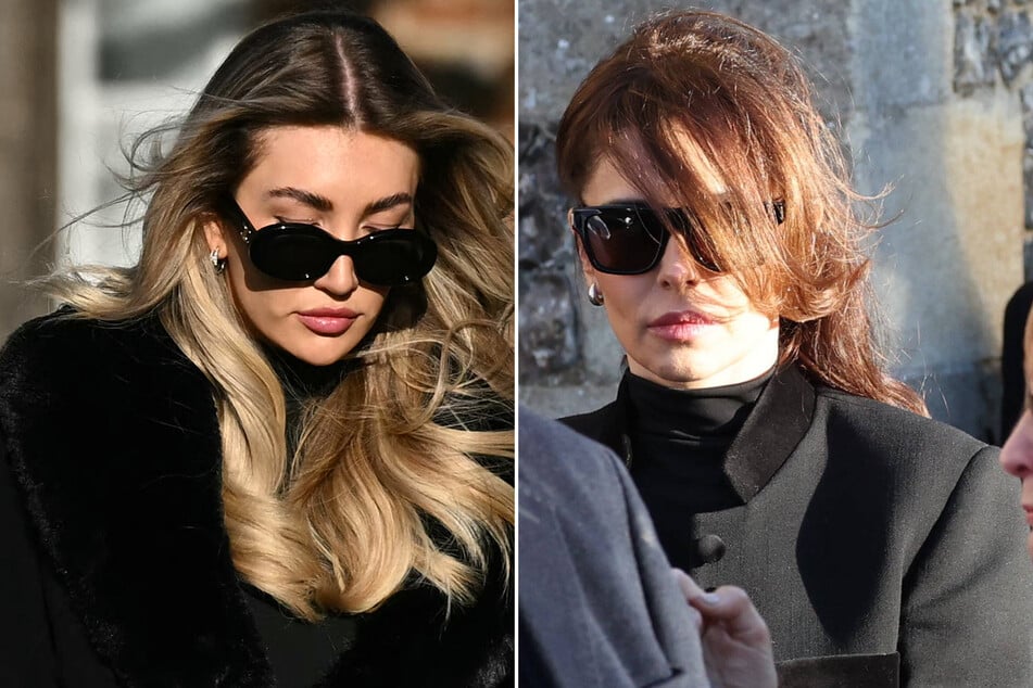 Liam Payne's girlfriend Kate Cassidy (l.) and ex Cheryl Tweedy, with whom he shared son Bear, also attended Wednesday's service.