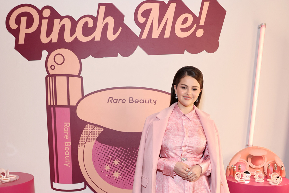 Selena Gomez stepped out in style for the launch of Rare Beauty's Soft Pinch Luminous Powder Blush.