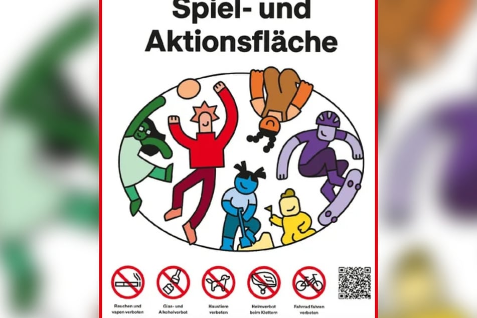 So sollen die neuen Schilder für die rund 700 Spielplätze in Köln zukünftig aussehen.