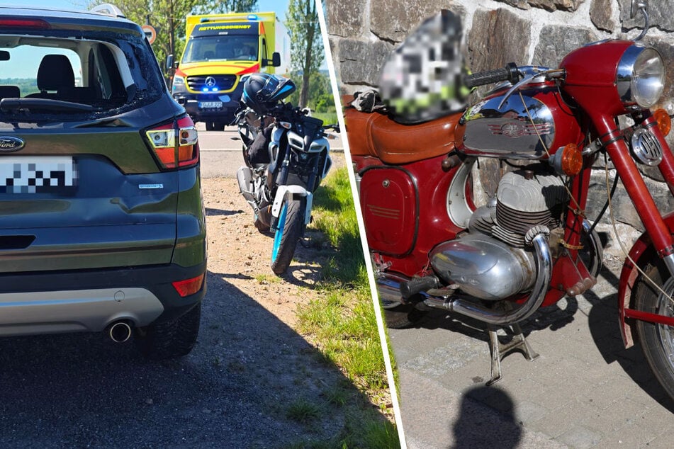 Biker-Unfälle in Sachsen: Drei Verletzte