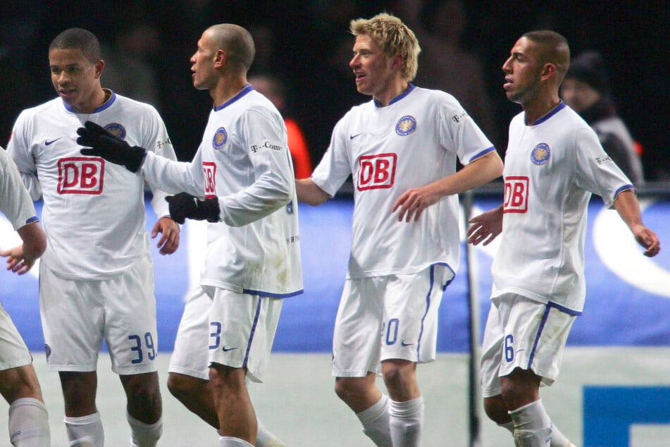 Chinedu Ede (37, l.) und Ashkan Dejagah (38, r.) galten bei Hertha BSC als Teil einer goldenen Generation. (Archivfoto)