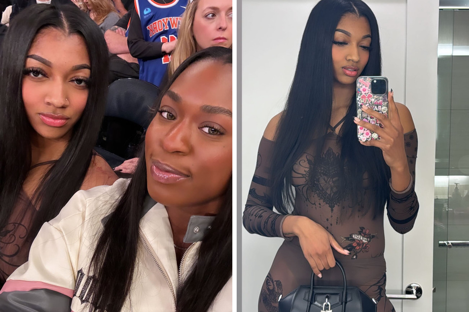 Fans went wild over Angel Reese's courtside ensemble, showering her with a barrage of comments on her social media post of the fit.