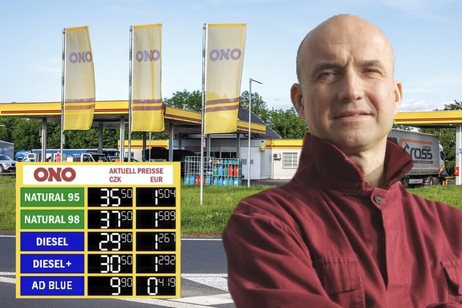 Die Ono-Tankstelle in Chlumec ist bei Sachsen sehr beliebt, noch sind die Preise günstig. Ono-Tank-Chef Jiri Ondra geht von moderaten Preissteigerungen bei Benzin aus.