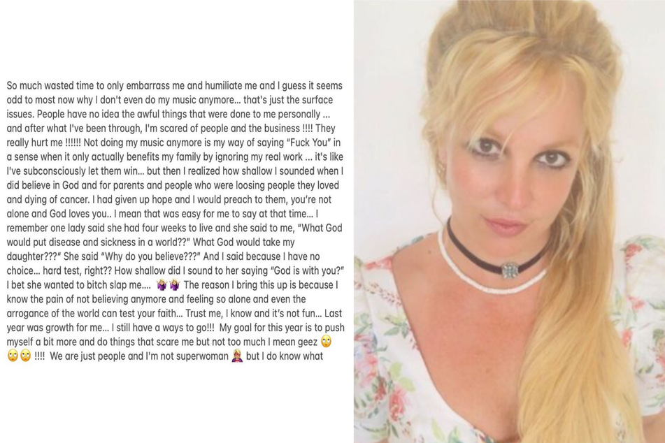 Britney Spears offered up a lengthy new Instagram post on Monday.