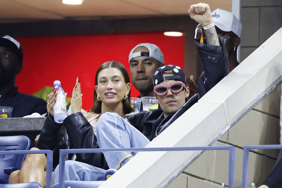 Justin and Hailey Bieber cheered on Coco Gauff, who made a comeback win at the US Open.