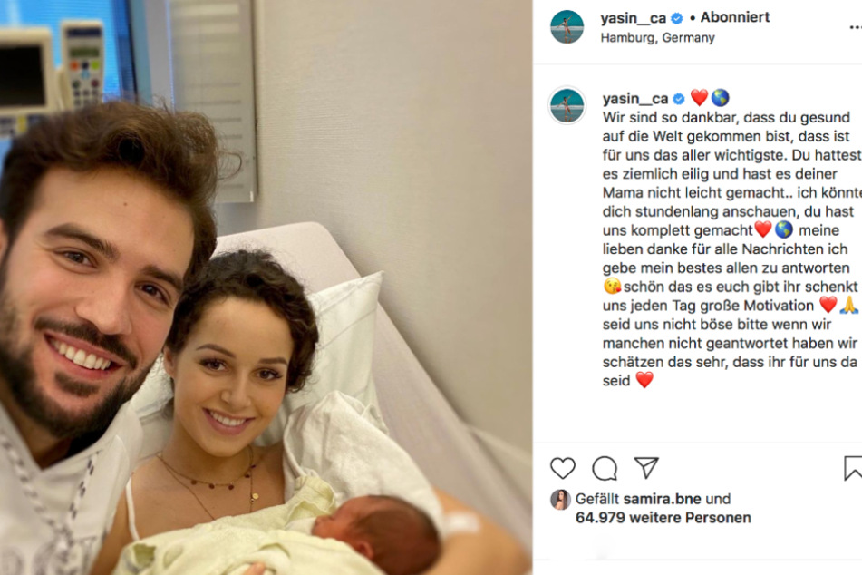 Bei Instagram verkündeten Yasin und Samira die Geburt ihres Kindes.