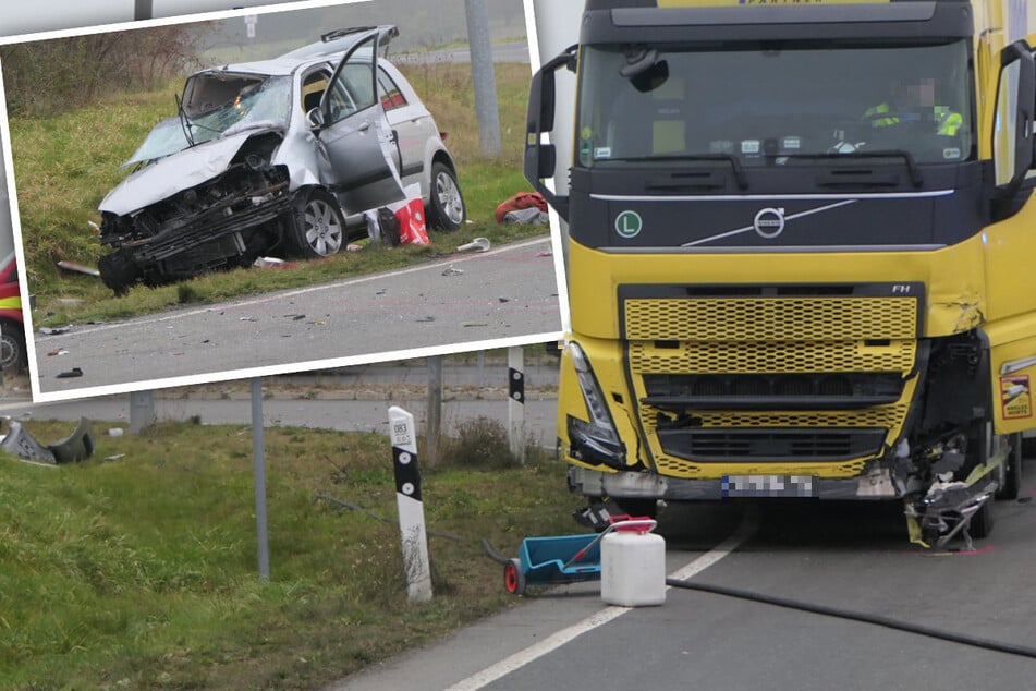 Unfall auf der B107 im Landkreis Leipzig: Polizei meldet zwei Tote