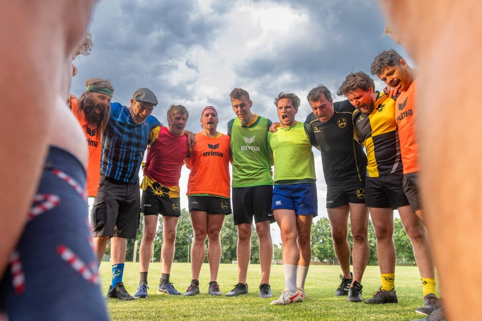 Ganz wichtig im Rugby-Team ist das Miteinander.