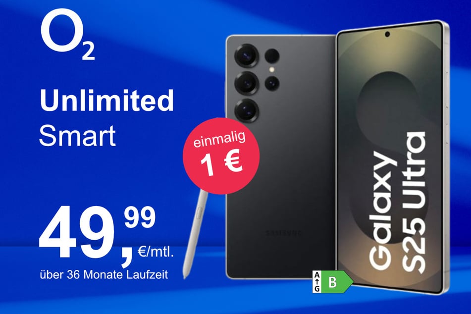 Das Samsung Galaxy S25 Ultra + Buds 3 Pro im o2 Mobile Unlimited Smart für einmalig 1 Euro.
