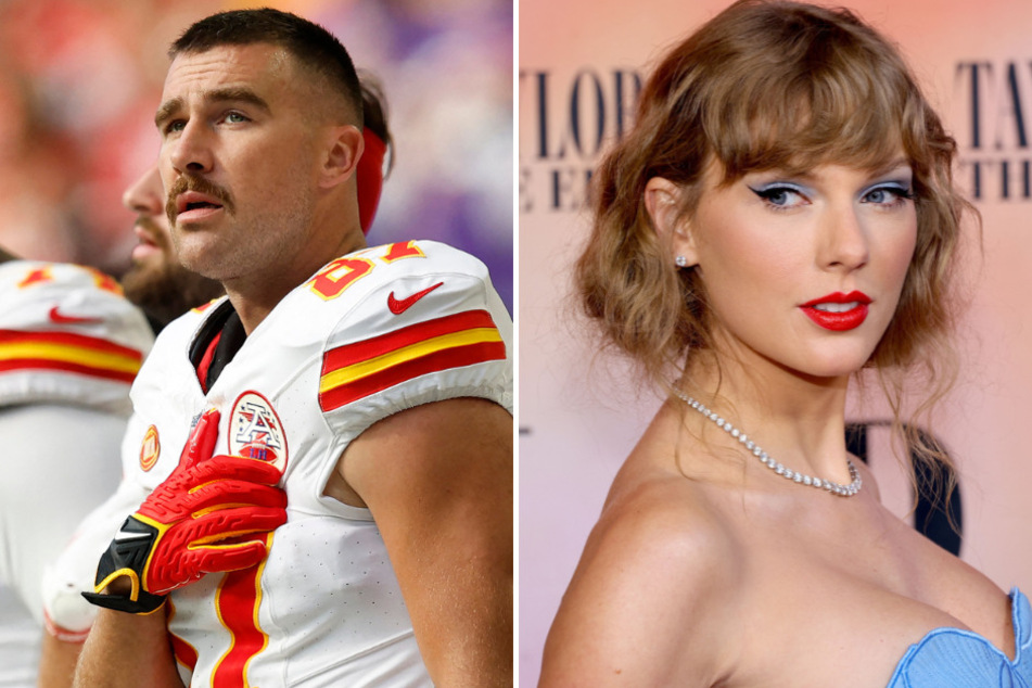 Taylor Swift (r.) is reported to attend Travis Kelce's Kansas City Chiefs game against the Denver Broncos on Thursday night!