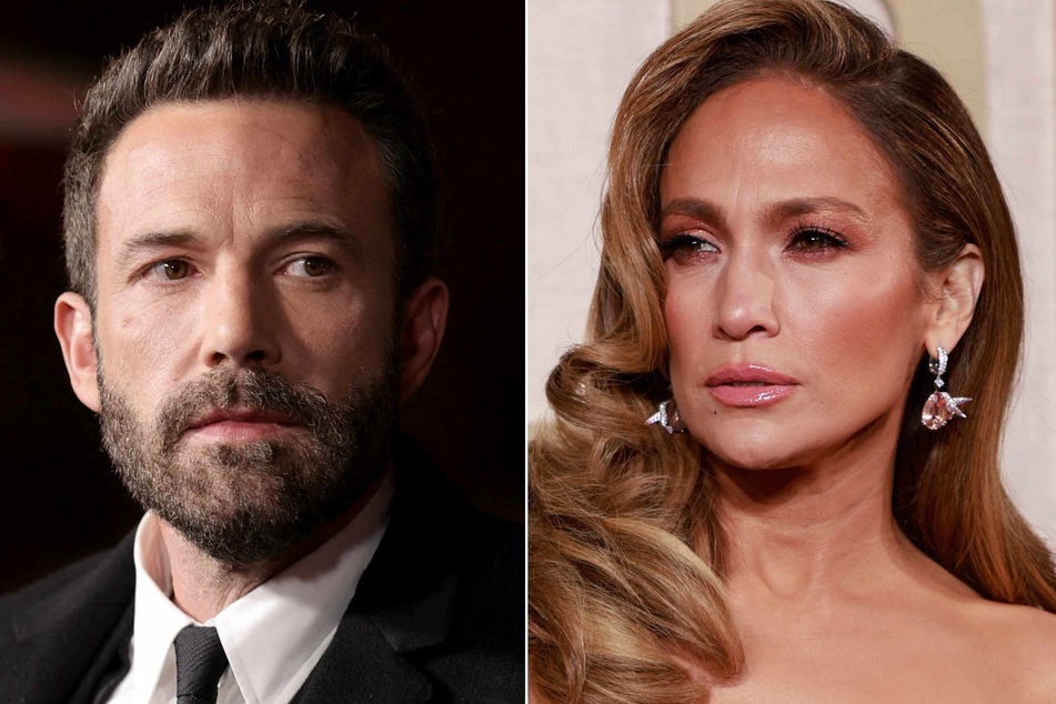 Is actor Ben Affleck (l.) having a midlife crisis amid his rumored divorce from his wife Jennifer Lopez (r.)?