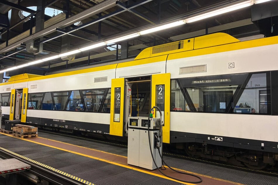 Die Regio-Shuttle RS1 in den Farben Gelb-Weiß-Schwarz wurden angemietet.