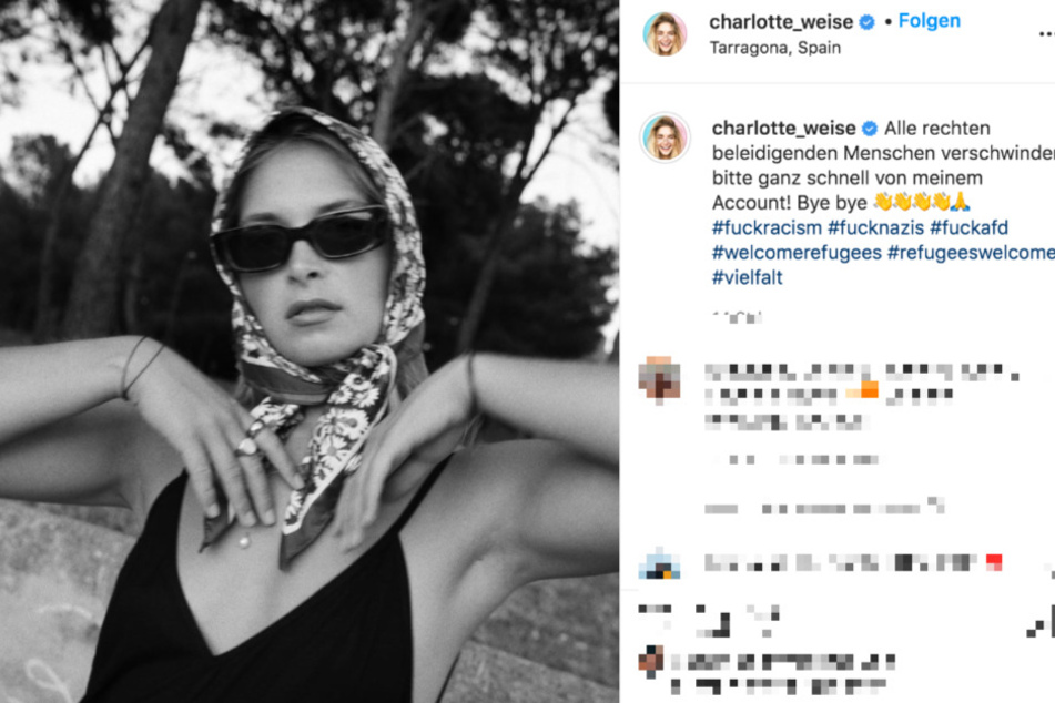 Auf Instagram macht Charlotte (27) ihre Meinung klar.