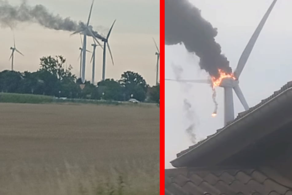 Feuer an Windrad erloschen: Sperrkreis bleibt bestehen