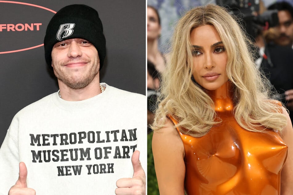 Pete Davidson (l.) revealed Kim Kardashian first considered getting into acting when they were dating.