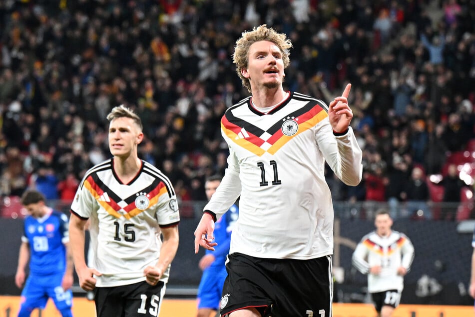 Deutschlands Nick Woltemade (23) bejubelt sein Tor zum 1:0.