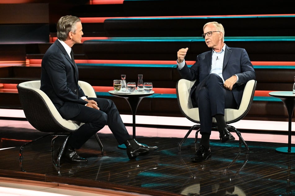 Markus Lanz (57, l.) stritt am Mittwochabend mit Linken-Politiker Dietmar Bartsch (68).