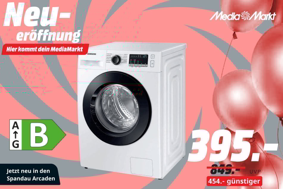 Samsung-Waschmaschine für 395 statt 849 Euro.