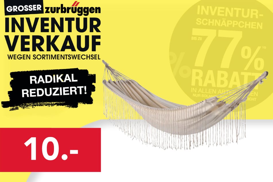 Die Decoris Outdoor Hängematte für nur 10 Euro.
