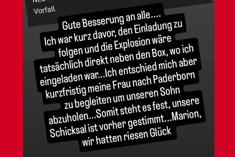 Die Einstellung des 49-Jährigen ist nicht ganz eindeutig: Er schreibt sowohl von Vorherbestimmung als auch von "Riesen-Glück".