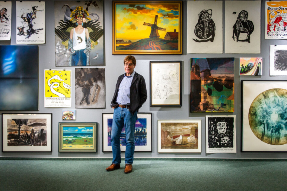 Ein Platz für Kunst: Bernd Weise (64) in seiner Galerie im Rosenhof. Diese feiert 2020 ein rundes Jubiläum.