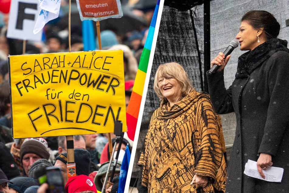 Wagenknecht-Schwarzer-Demo in Berlin: Tausende fordern Friedens-Verhandlungen mit Russland