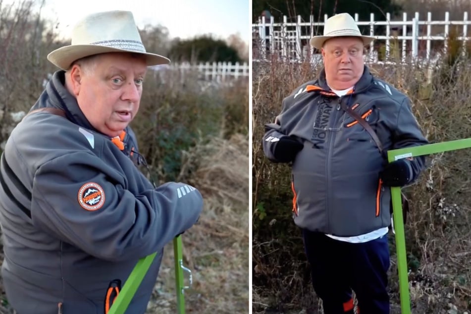 Geschockt vom Wildwuchs mit Unfallgefahr: Michael Baumann.