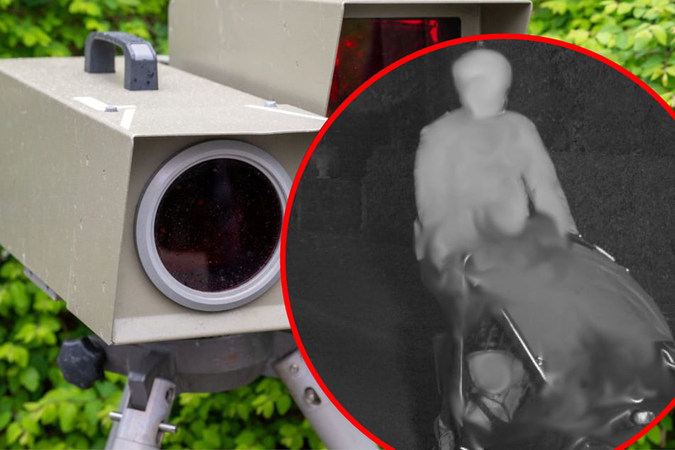 Kurioses Blitzerfoto: Vater brettert mit Kind im Lastenrad in die Radarfalle