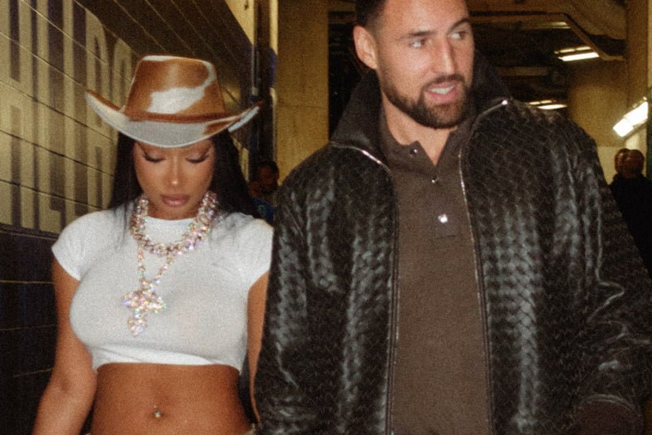 Megan Thee Stallion (l.) teased that she may have bought a home with her boo, Klay Thompson!