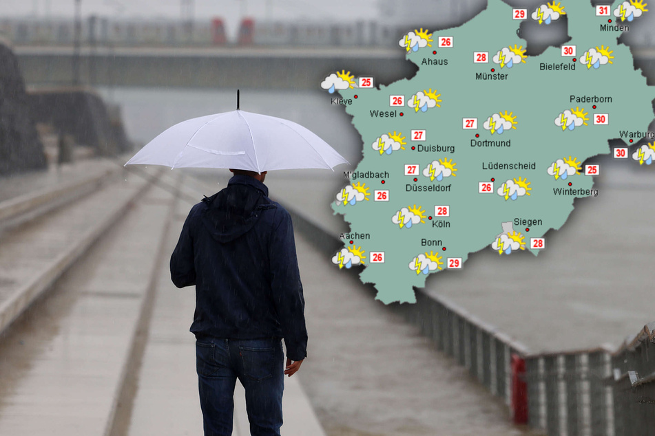 Wetter in NRW wird wechselhaft und warm: Gewitter, Sonne und Starkregen