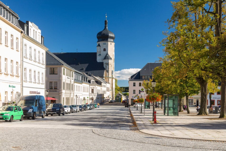 Am historischen Marktplatz der Stadt Marienberg entsteht das erste Welterbe-Besucherzentrum.