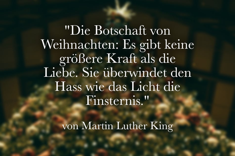 Martin Luther King betont zu Weihnachten die Kraft der Liebe.