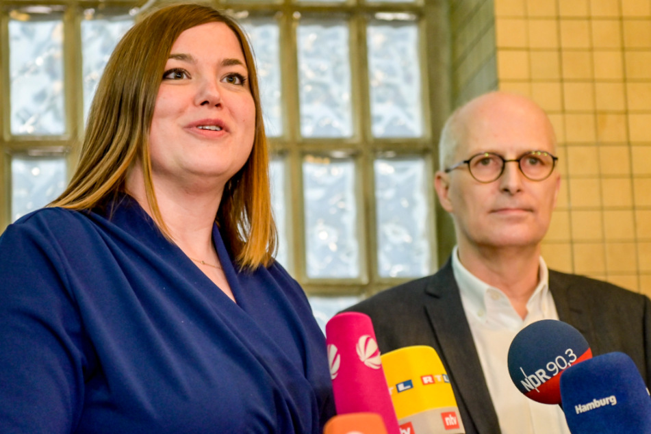 Katharina Fegebank (Bündnis90/DieGrünen) und Peter Tschentscher (SPD) führten bereits Sondierungsgespräche.